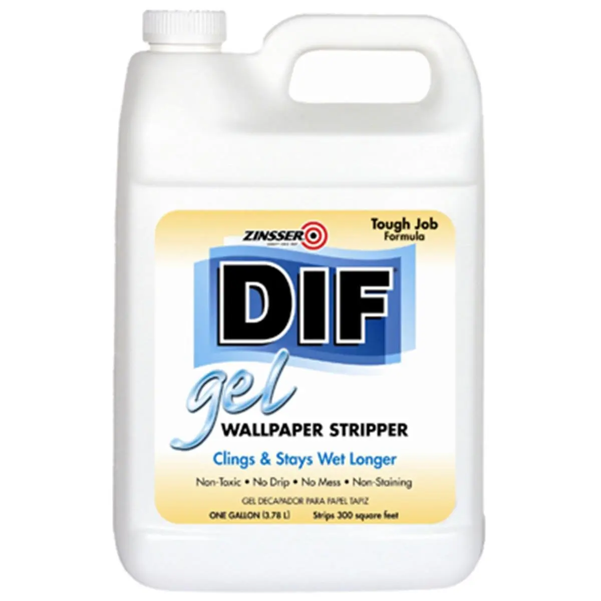 212 MAIN Zinsser 2431 Ready-To-Use Gel Wallpaper Stripper - 1 Gal Household Unscented Nontoxic Gel Remover for Vertical Surfaces with Brush