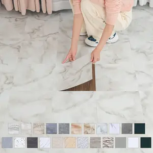 10/30pcs boxed luxury stone pattern floor stickers, wall decoration stickers, Self Adhesive Sticker, multi-color marble texture patterns, DIY cutting, tear off and paste, easy to install, can be used for indoor flat wall renovation and wall decoration