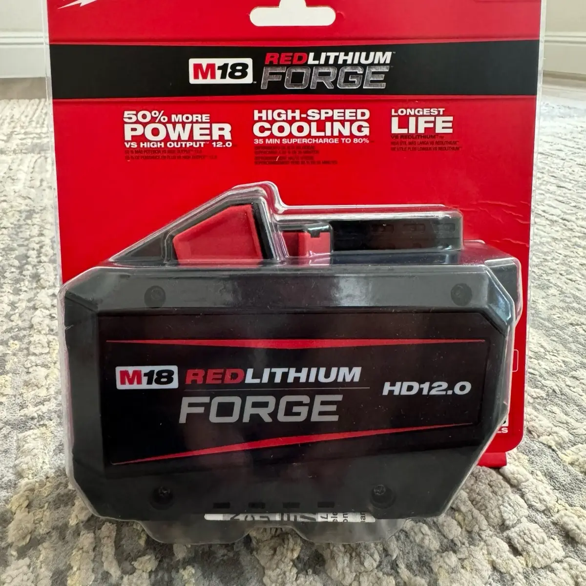 Milwaukee M18 18V Lithium-Ion REDLITHIUM FORGE HD 12.0 Ah Battery Pack