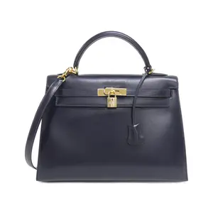 Pre-owned HERMÈS Calfskin Shoulder Bags Hermes Kelly32 Box Calf Bag