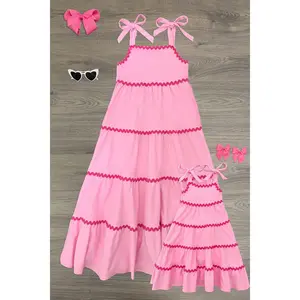 Mom & Me - Pink Ribbon Maxi Dress