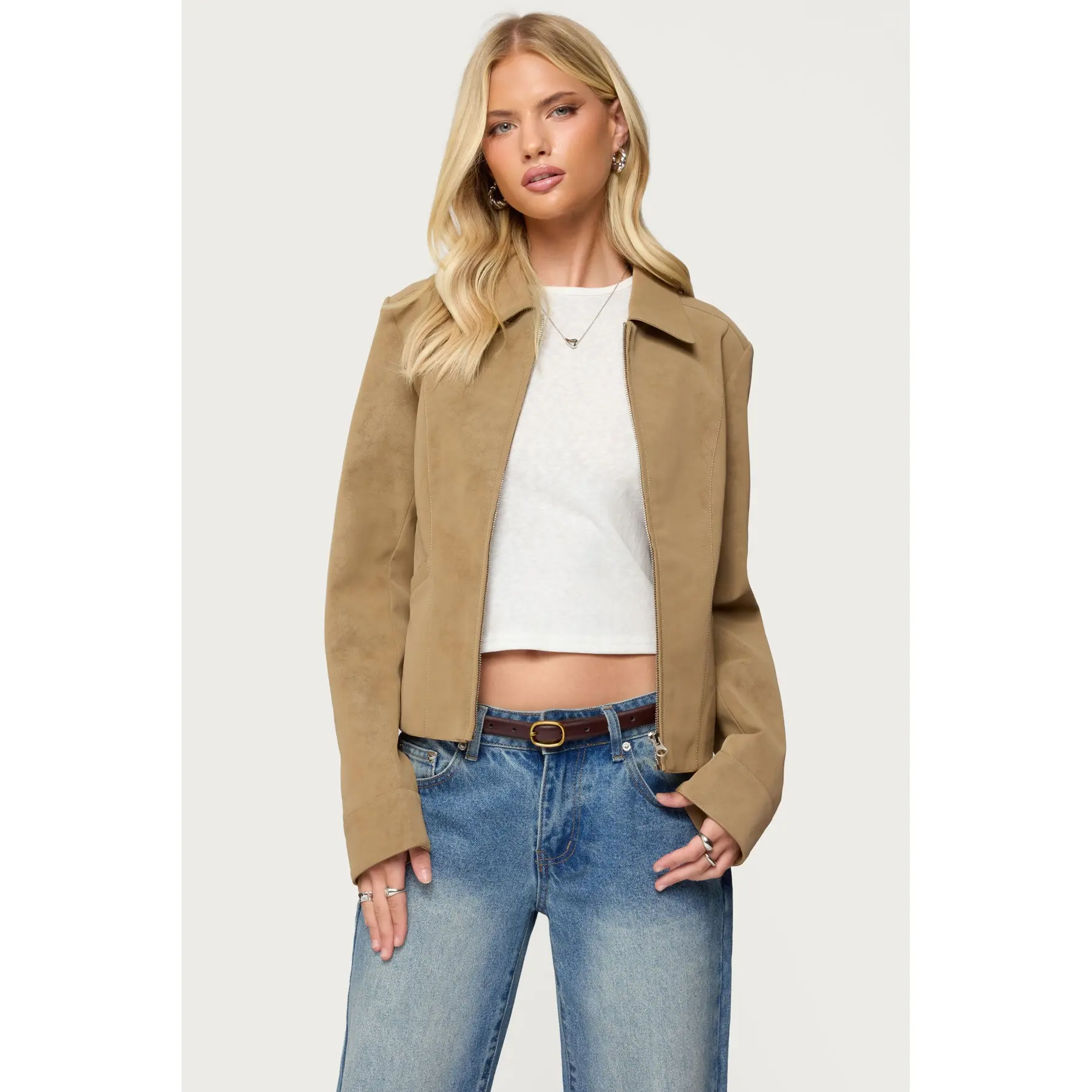Cozette Faux Leather Jacket