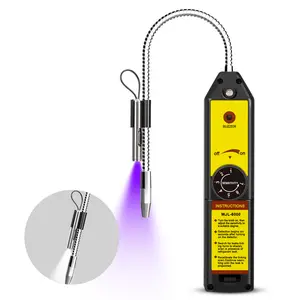 WJL-6000 with UV Light Freon Leak Detector Halogen Leak Detector Refrigerant Gas HVAC Air Conditioner R22 R410A R134A R1234YF CFCs HCFCs HFCs Detector High Accuracy HVAC Tools Portable digital meter test visual alarm 410 a buzzer
