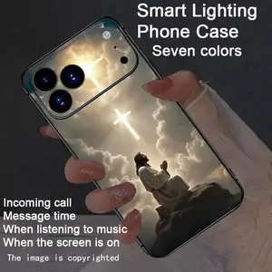 Colorful intelligent voice controlled luminous, Lights phone case compatible Fo iphone17Air/17Pro/17promax/16promax/15promax/14promax/13promax/12promax/11promax/XSmax - Luminous Technology Accessories