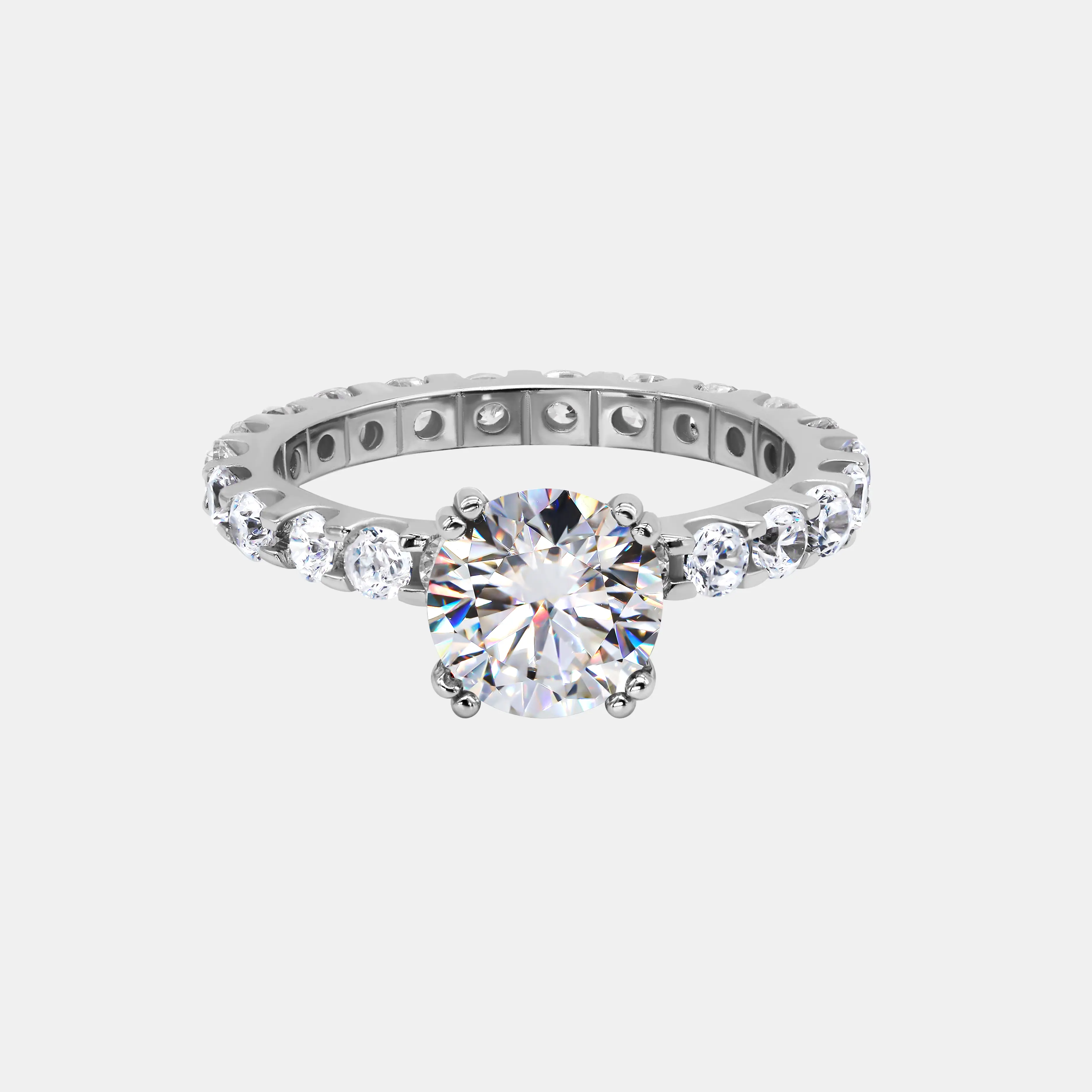 【280】2 Carat Coloured Synthetic Moissanite Ring– Vibrant and Elegant Choice for Special Events, Elegant Fashion Rings, Fine Moissanite Rings