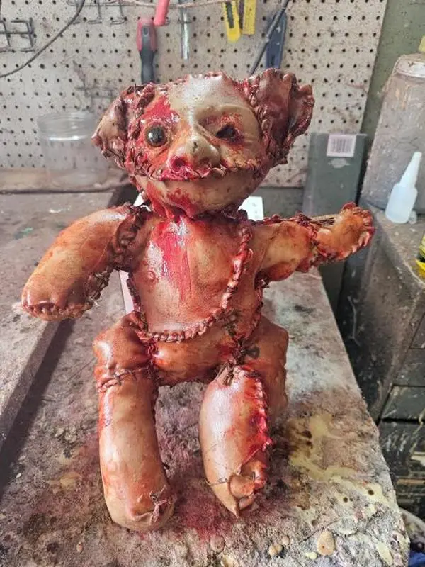 faux human skin teddy bear