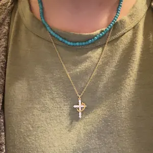 Natural Genuine Blue Turquoise Round 3mm Tiny Beads Choker Healing Crystal Dainty Minimalist Boho Necklace Gift