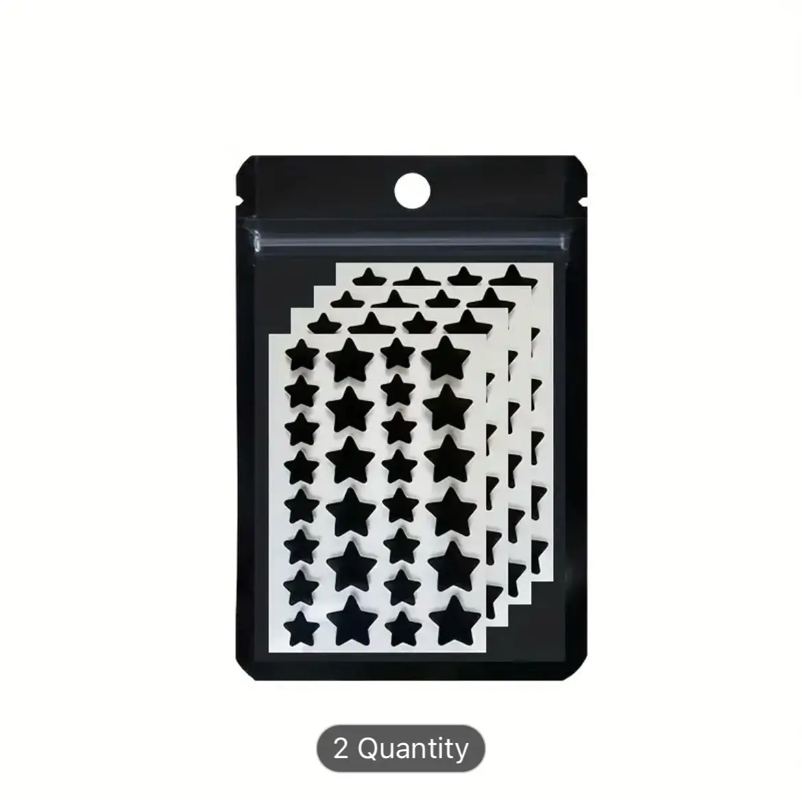112/224Pcs Black Star Shaped Acne Cover Patch Face Cover Up Sticker Pimple Covering Patch