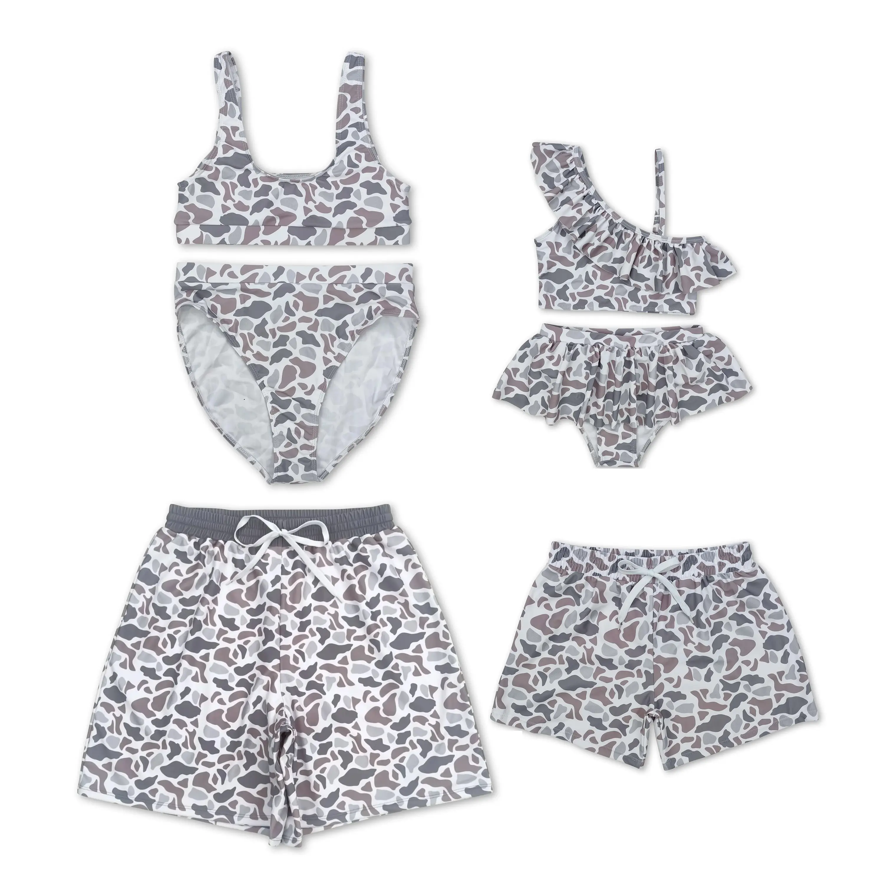 Grey Camo Swimwear (All Genders and Sizes)