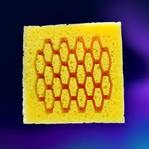 Square Style Custom Cut Sponges with Unique Hexagonal Design for ASMR Needs