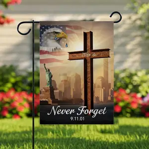 Personalized American Garden Flag, America 250th Anniversary We The People Eagle Garden and House Flag, Patriotic Outdoor Garden Flag