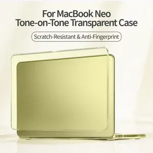 Matte Transparent Case for Macbook Neo 13, 100% Match Official Color, Plastic Matte Hard Shell, Compatible with A3404 A18 Pro
