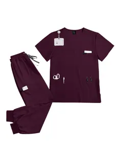 Men's Scrub Set Nurse Beauty Salon Pet Hospital Veterinary Work Clothes Clinical Tops Pants Hydrotherapy Doctor Care Clinical Uniforms