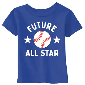 Toddler Funny T Shirts Future All Star Awesome Baseball Tee For Young Kids Funny Toddler Shirts Funny Baseball Apparel Childrens Graphic Tees Royal -