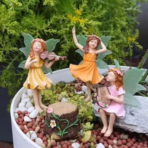 3pcs Fluorescent Fairy Resin Plugs, Dancing Fairies, Perfect Holiday Music Party Decorations, Garden Planter Landscape Statues, Home Decoration, Figurine, Decorative Figurines, Resin Figure, Decoration Items