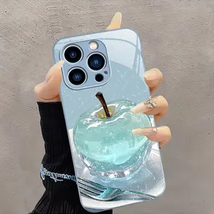 Dreamy Crystal Apple iPhone Case Sparkling Aesthetic Protective Cover, Compatible with iPhone【iPhone 14 Pro Max】666