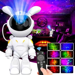 Rabbit astronaut galaxy projector night light, star projector with timer and remote control, LED nebula light Starry Sky Lights for children and adults, room decoration birthday gift
