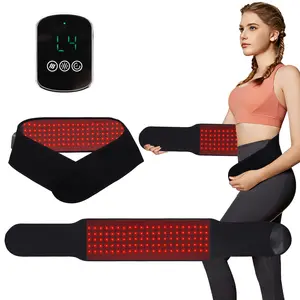 3-in-1 Red Light Care Massage Belt with Vibration | 660nm & 850nm NIR, 120 Triple LEDs | 5-Level Intensity, USB Charging, Portable Wrap Design with Remote Control for Body Soothing & Muscle Support