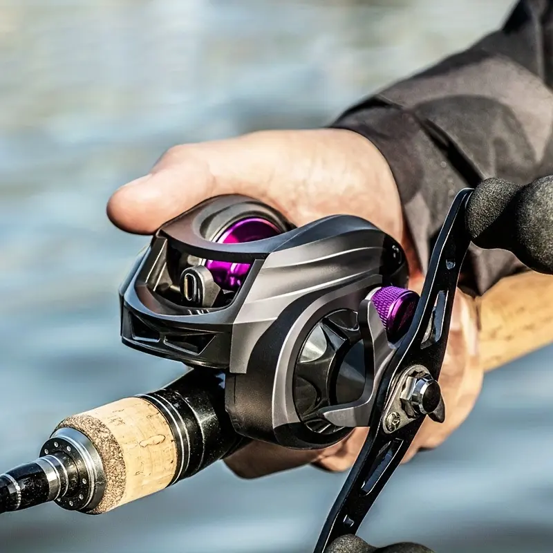 Baitcasting Fishing Reel, 7.2:1 Gear Ratio Ambidextrous Design, Multicolor Aluminum Alloy and ABS Construction for Freshwater & Saltwater Angling, Fishing Equipment, Saltwater Casting Reels, Freshwater/Salt, Halloween