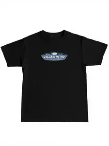 Vintage 90s Quiksilver Performance Flight Shirt, Retro Unisex Round Neck Surf Shirt, Fashion Essential for Summer, Fitted Medium Fabric