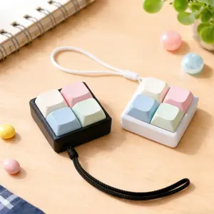 1/2 Pack Keyboard Fidget Toy – Clicky, Creamy & Silent Stress Relief Fidget Clicker Keychain – Quiet Fidget Toys for Adults, Boost Focus & Calm Anxiety at Work, Travel Ideal  Gift