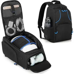 Storage Carrying Bag Compatible with Oculus Meta Quest 2/Quest 3/Quest 3S/Quest Pro/VR Elite Strap and Controller, Travel Backpack Case with Lots of Space for Accessories ( Design)