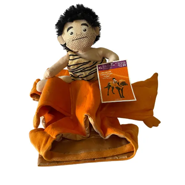 Caveman Rider Dog Costume XL – Pet Costume for Large Dogs (30–65 lbs)