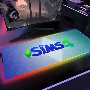 The Sims 4 Mouse Pad Gamer Rgb 1000×500mm 900×400mm 800×400mm 600x300mm Desk Mat Back Light Led Mousepad Setup Gaming Accessories Deskmat Big Mousepad Backlight