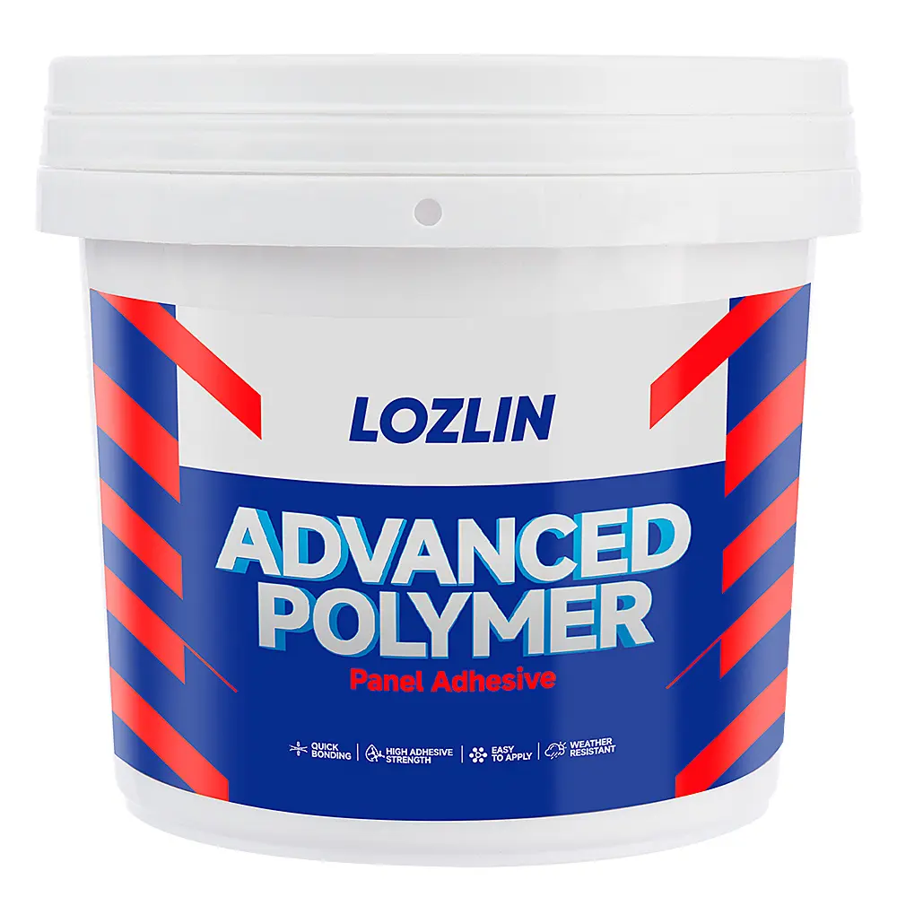 LOZLIN Advanced Polymer Wood Glue, 2.2 lb Waterproof Fast-Curing Adhesive for Woodworking and Furniture Repair, Bonds Hardwood, Softwood and MDF, Includes 4 Application Brushes