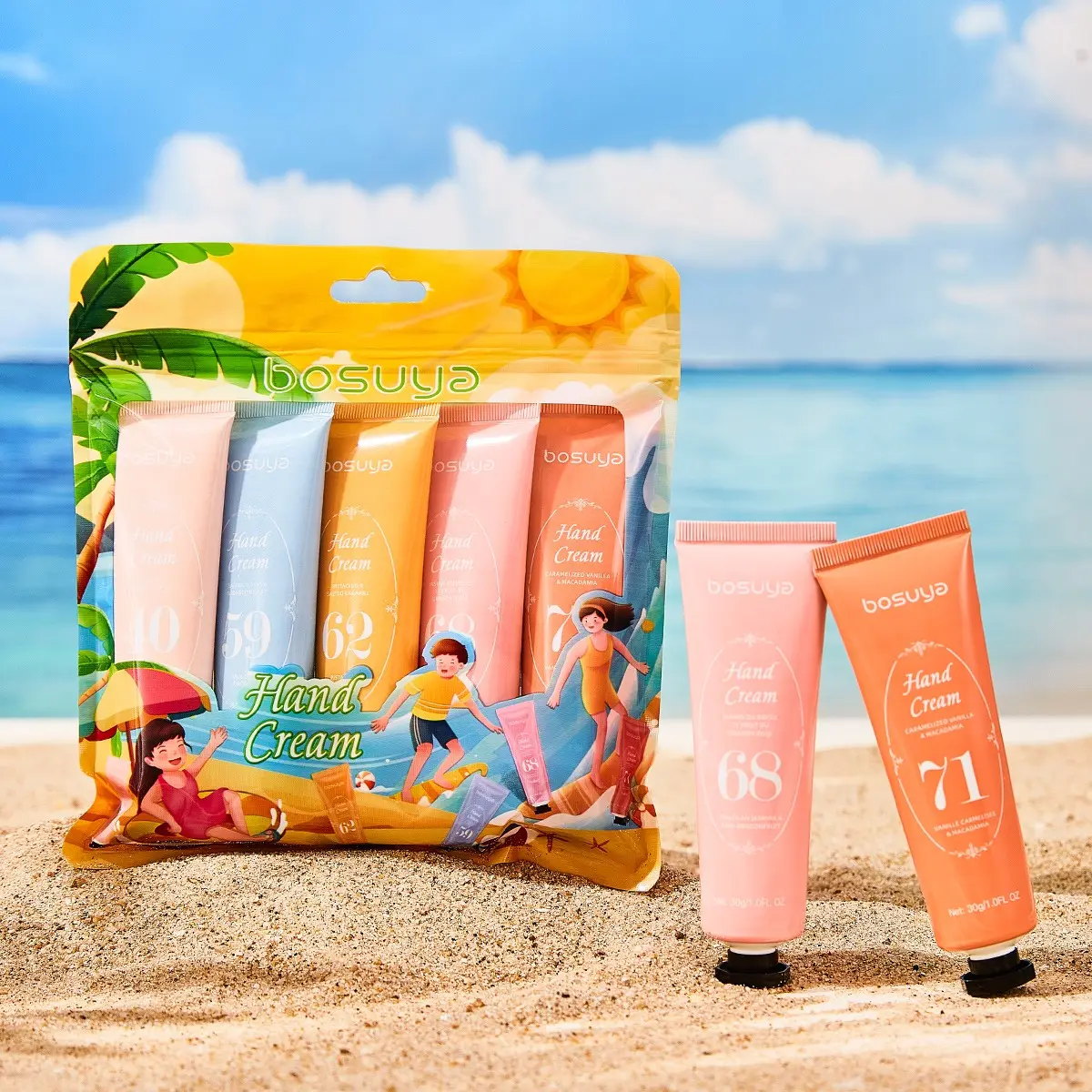 Scented Hand Cream Set of 5, Long-Lasting Moisturizing & Hydrating Hand Moisturizer, Nourishing Hand Care, Reduces Hand Lines, Ideal for Daily Use