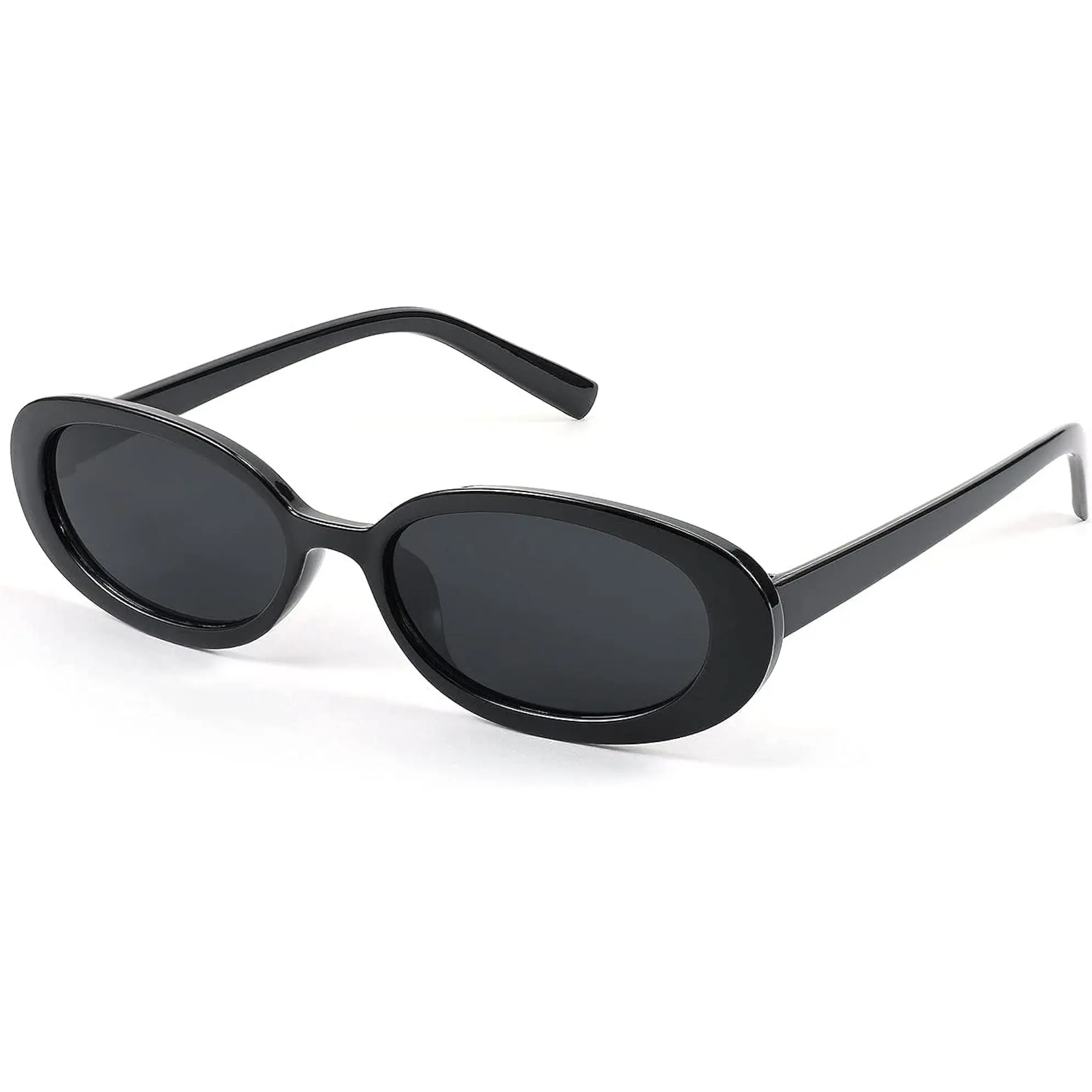 FEISEDY Retro 90s Oval Small Sunglasses Women Men Trendy Sunglasses Tinted Glasses B2801