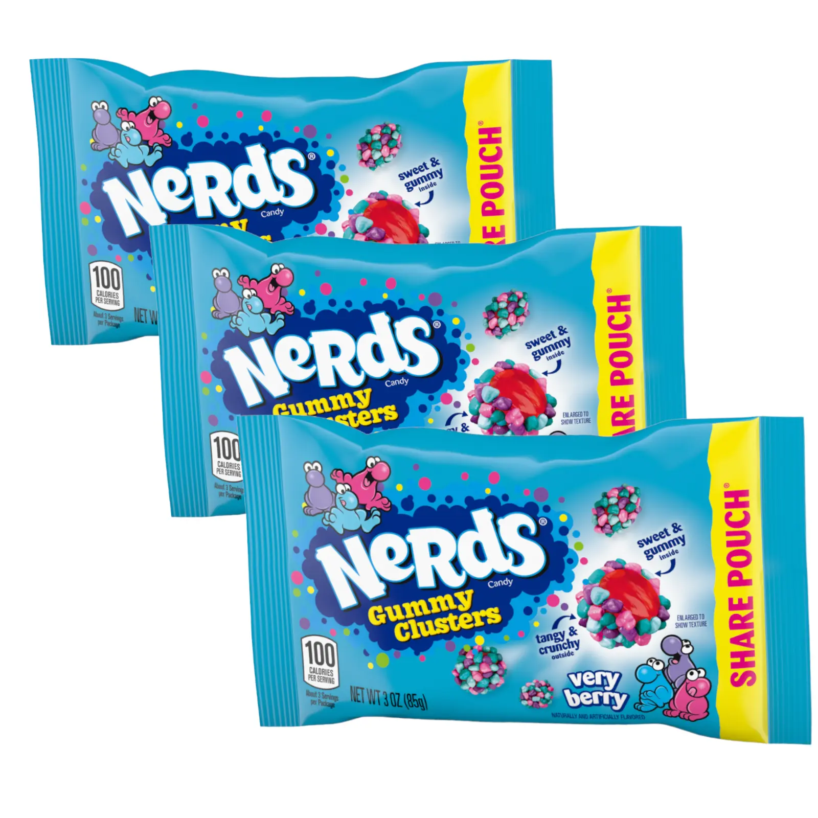Nerds Gummy Clusters Very Berry 3oz Snack Candy