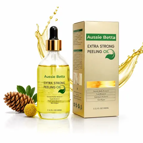 aussiebetta Extra Strength Body Peeling Oil - Liquid Exfoliator with Chamomile, Sodium Hyaluronate, Salicylic Acid, Gentle Moisture for Sensitive Skin & Radiant Complexion (Bath & Body Care)