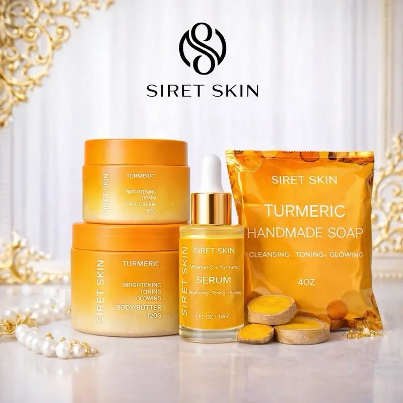 Turmeric Glow Skincare Set | Vitamin C Serum (4pieces)