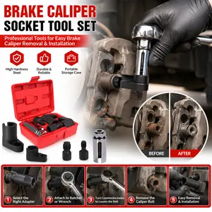 5PCS Oxygen Sensor Socket Set – O2 Sensor Removal Tool Kit with Thread Chasers & Offset Wrenches for Easy Car Sensor Installation & Repair