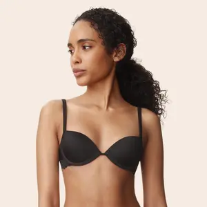 Lulalu Zoe Push Up Bra - Lace Design - Convertible Racerback - Soft, Comfortable Microfiber