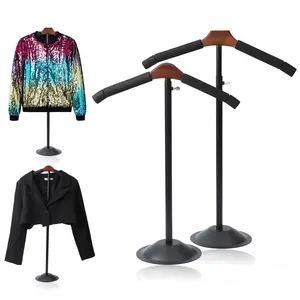 Adjustable Height Metal T-Shirt Display Rack, Easy to Install and Dismantle, Perfect for Home and Clothing Stores at 37 Inches, Clothing Garment Rack