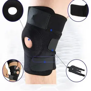 Knee Brace with Side Stabilizers Breathable Adjustable Knee Support Suitable for Sport Training and Knee Pain