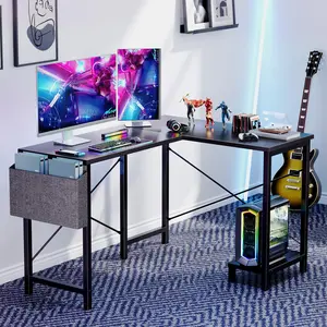 Computer Desk-50 Inch L Shaped Office Desk with Storage and CPU Stand, Modern Writing PC Wood Work Desk for Home Office Gifts gamer