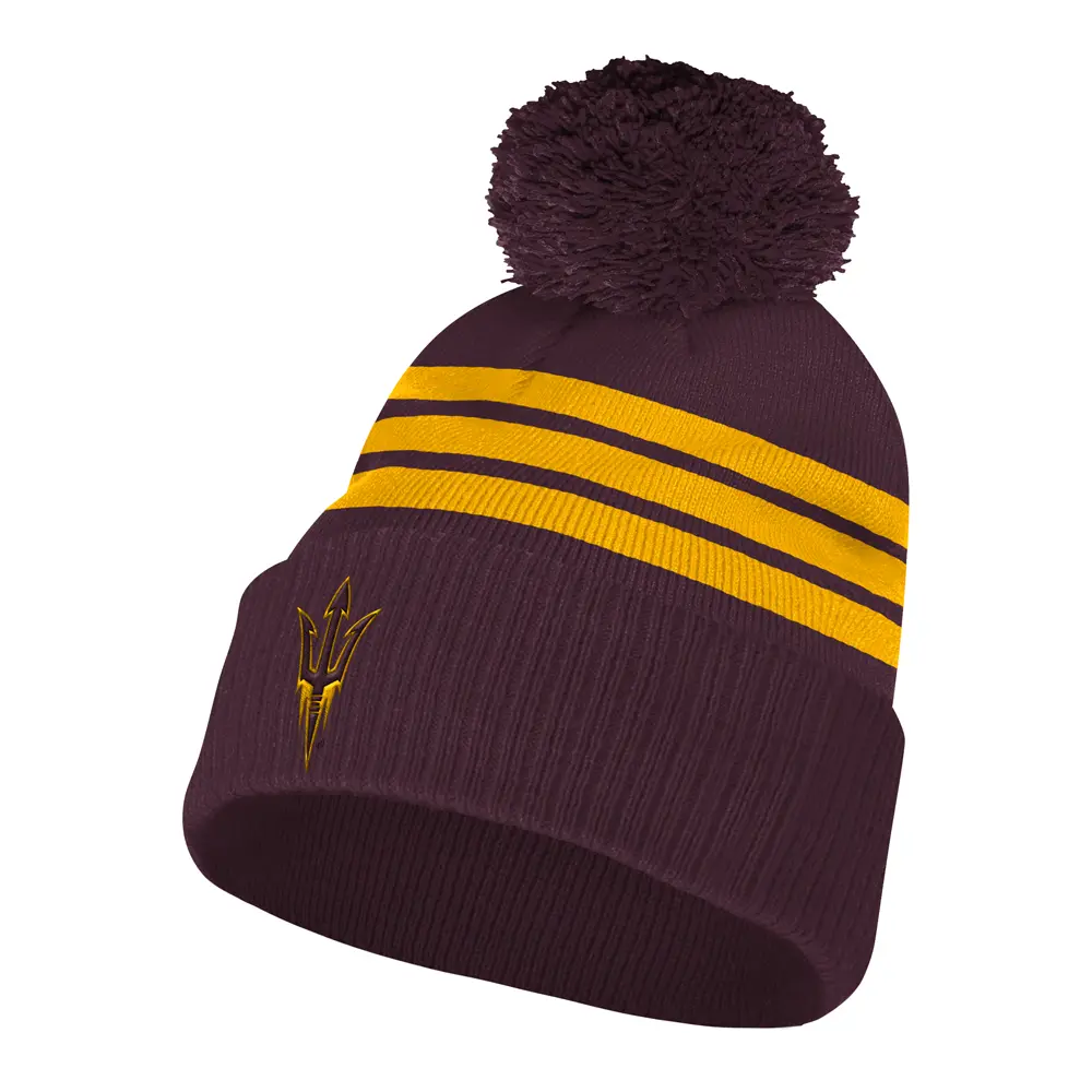 adidas Mens Arizona State Sun Devils Cuffed Knit Beanie Casual - Red adidas Mens Arizona State Sun Devils Cuffed Knit Beanie Casual - Red