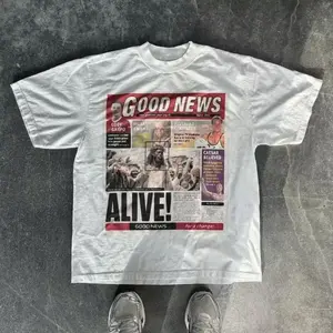 Good News Men's White T-shirt, Good News Alive Jesus Christ Graphic Tee, Good News Alive Jesus Shirt, Christian Easter Tee, Jesus Christ Graphic Shirt, Faith Based Apparel, Christian Gift Womenswear Top