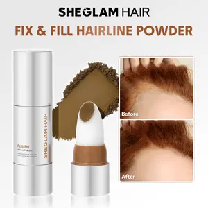 SHEGLAM HAIR Fix & Fill Hairline Powder-Spice,4-IN-1 Hairline Powder Stick For Hairline,Parted Hair,Contour Powder And Brow Powder,Quick Fix For Sparse Hairline,Hair Shadow Powder,Root Touch Up Hair Powder,Long-Lasting Results-Effortlessbeauty- Coachella