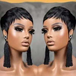 Chic Pixie Cut Wig for Women - 150% Density Human Hair, Layered Short Wigs Human Hair, Glueless Full Machine Made, Perfect for Everyday & Special Occasions