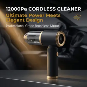 Electric Air Duster Cordless Vacuum Cleaner 12000Pa Brushless Motor Compressed Air Blower Mini Handheld Dust Cleaner for Keyboard Computer Laptop Camera Car Home Cleaning