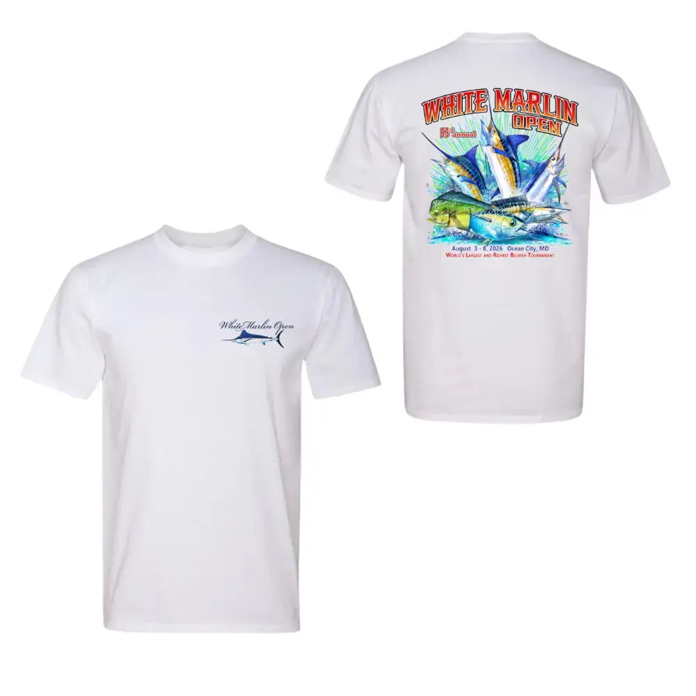 White Marlin Open 2026 Fishing T-Shirt, Ocean City Tournament Graphic Tee, Sportfishing Shirt, Gift for Boaters, Fishermen & Grady-White Fans