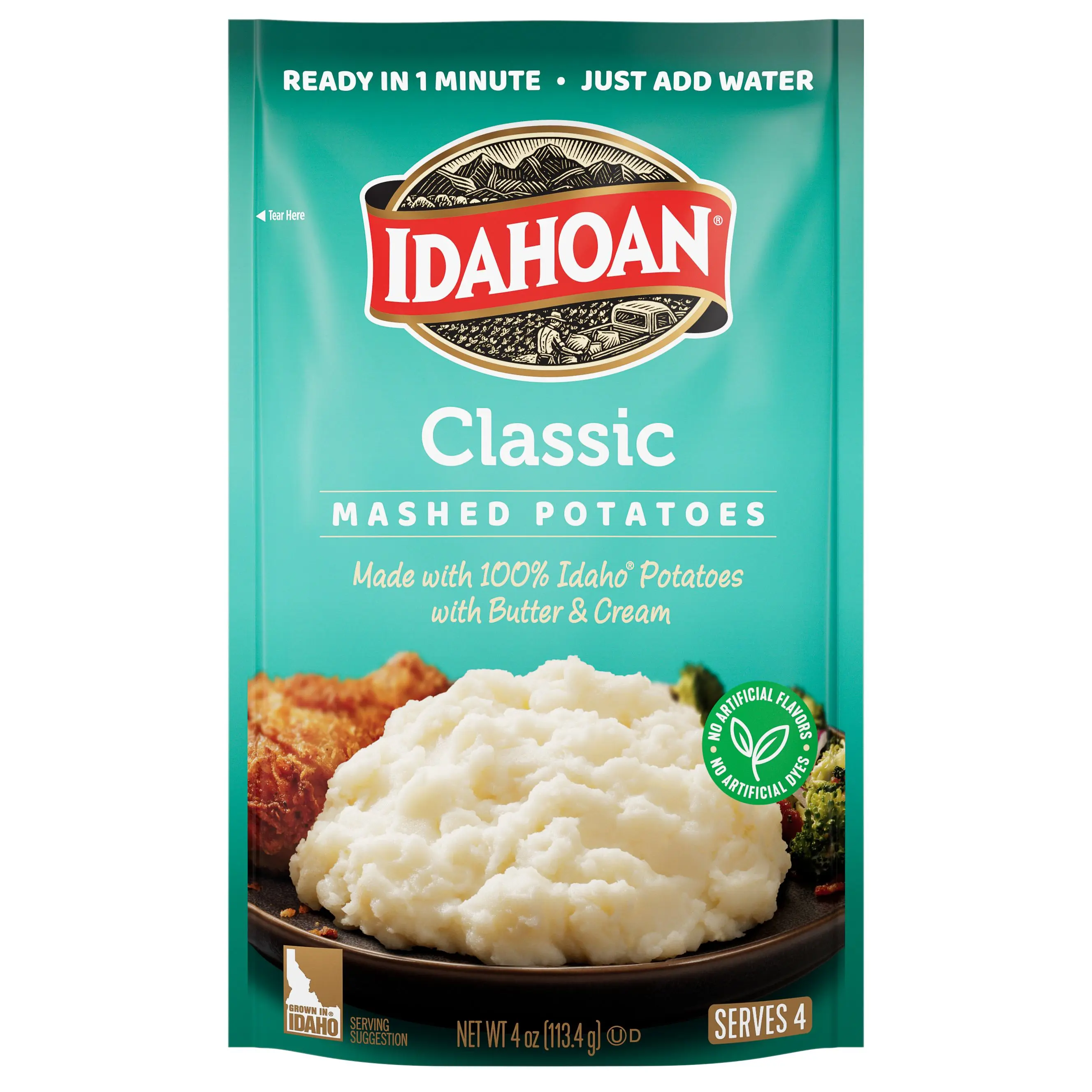 Idahoan Classic Mashed Potatoes, 4 oz, Pack of 12