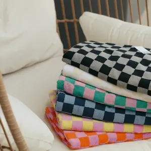 Checker Beach & Bath Towel