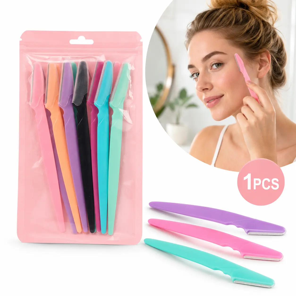 12 Pack Facial Hair Removal Razors for Women Dermaplaning Face Shaver Eyebrow Trimmer Tool for Peach Fuzz & Smooth Skin