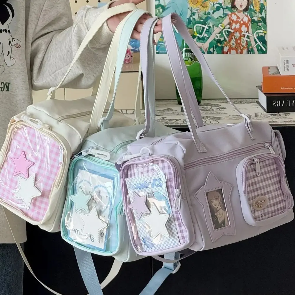 New Cute Hand-held Shoulder Bag Japanese Ins Crossbody Bag Large Capacity Versatile Travel Bag for Girl Kawaii Ulzzang Ita сумка