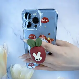 Adjustable cartoon carrot cute magnetic phone holder